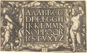 Progress Prints: Alphabet, c. 1525 / 1555. Creator: Heinrich Aldegrever
