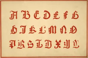 Alphabet, letters A-Z, upper case