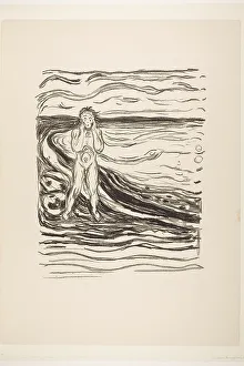 Munch Edvard Prints: Alpha's Despair, 1908/09. Creator: Edvard Munch