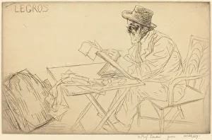 Alphonse Legros Sketching. Creator: Alphonse Legros