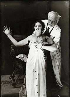 1927 Gallery: Alphonse Mucha and Jaroslava posing for poster DeForest Phonofilm, 1927