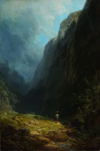 Silence Prints: In the Alpine High Valley (Landscape with Mt)