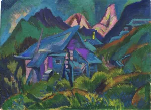Kirchner Prints: Alpine huts and Tinzenhorn, 1919-1920. Creator: Kirchner, Ernst Ludwig (1880-1938)