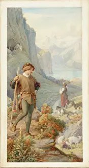 Coal Prints: Alpine scene, Schiller's 'Berglied'