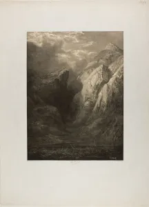 Bleak Prints: The Alps, from Various Landscape Sites, c. 1851. Creator: Alexandre Calame