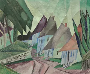 Feininger Prints: Alt-Sallenthin (Village street in Alt-Sallenthin I)