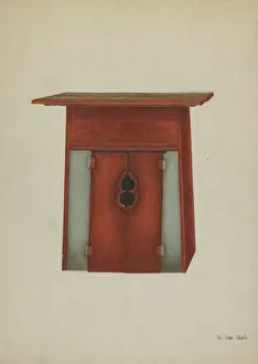 Van Voris Cordon Vera Prints: Altar for Chinese Temple, c. 1939. Creator: Vera Van Voris
