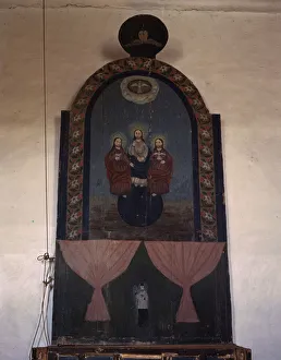 John Collier Prints: An altar in the church dedicated to the Trinity