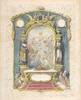 Altar Flanked by St. Louis and St. Theresa, mid-19th century Altar Flanked by St. Louis and St. Theresa, mid-19th century