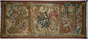 Tapestry Weave Prints: Altar Frontal: Scenes from the Childhood of Christ, c. 1500. Creator: Unknown