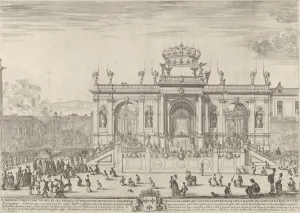 Anne Of Prints: The altar of the holy sacrament; at left, the sacrament beneath a canopy, carried in p