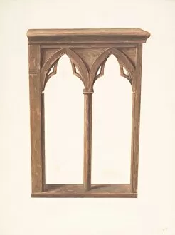 Ecclesiastical Gallery: Altar Rail Gate, c. 1939. Creator: Manuel G. Runyan