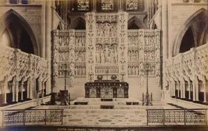 Pearson Prints: Altar and Reredos Truro Cathedral, 1929. Creator: Unknown