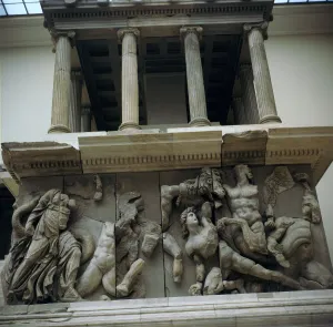 2nd Century Bc Collection: Altar of Zeus detail, 2nd century BC