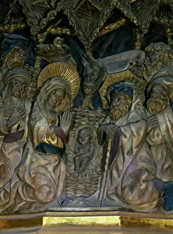 Altarpiece of the Cathedral of Tarragona in polychromed alabaster (1426-1436), detail