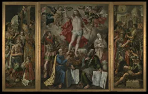 Ascending Prints: Altarpiece of the Guild of the Old Arbalest, 1590. Creator: Martin de Vos