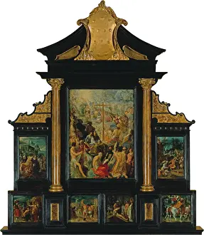 Worship Prints: The Altarpiece of the Holy Cross, c1603-c1605. Creator: Adam Elsheimer