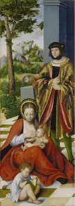 Anna Selbdritt Gallery: Altarpiece of the Holy Kinship. Left panel