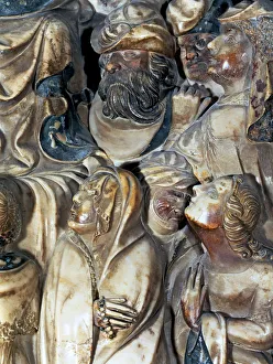 Preaching Prints: Altarpiece in polychromed alabaster from the main altar or Santa Tecla altar