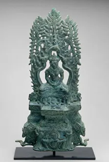 Angkor Gallery: Altarpiece with Seated Buddha, Angkor period, late 12th / early 13th century