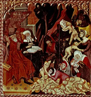 Images Dated 22nd March 2013: Altarpiece of St. Francis and Franciscan orders. Table of Slaughter of the Innocents