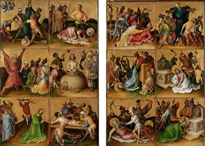 1st Century Ad Prints: Two altarpiece wings with the Martyrdom of the Apostles