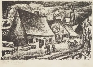 Saxony Prints: Altenberg (Ertsgebergte), 1923. Creator: Leo Gestel