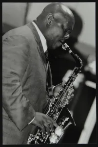 Alto saxophonist Wessell Anderson playing at The Fairway, Welwyn Garden City, Hertfordshire, 2004
