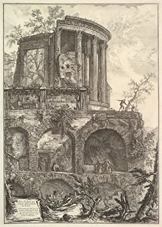 Vedute Di Roma Prints: Altra V. del Tempio della Sibilla in Tivoli (Another view of the Temple of the Sib