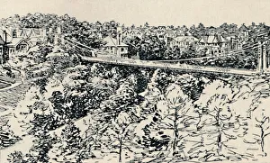 Bournemouth Gallery: Alum Chine Suspension Bridge, 1929