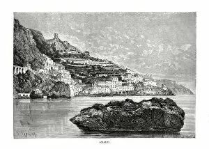 Amalfi Coast Gallery: Amalfi, Italy, 1879. Artist: Charles Barbant