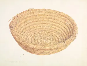 Fibre Prints: Amana Bread-raising Basket, c. 1938. Creator: Frank Eiseman