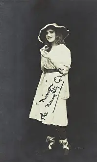 Cross Dressing Prints: An amateur actor in drag, posing as Ninon