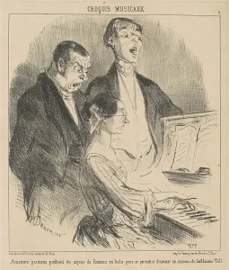 Amateurs parisiens profitant du séjour de Rossini en Italie... 19th century. Creator: Honore Daumier