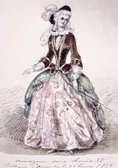 Crinoline Collection: Amazone sous Louis XV. 1855. Augusta', 1855. Creator: Fritz von Dardel. Amazone sous Louis XV. 1855
