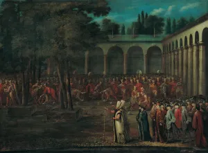 Topkapi Palace Prints: The Ambassadorial Delegation Passing through the Second Courtyard of the Topkapı Palace