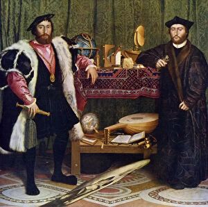 The Ambassadors, 1533, (1912).Artist: Hans Holbein the Younger