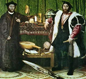 Ambassador Prints: The Ambassadors, 1533. Artist: Hans Holbein the Younger