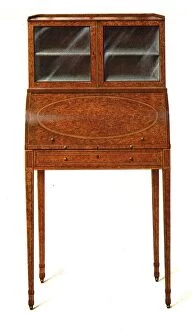 A History Of English Furniture Gallery: Amboyna-wood Writing Cabinet. 1908. Creator: Shirley Slocombe