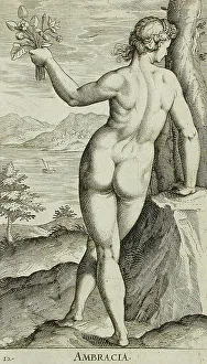 Water Nymph Prints: Ambracia, 1587. Creator: Philip Galle