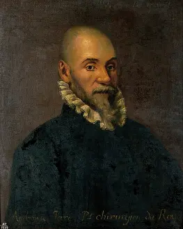 Named Prints: Ambroise Pare (1510-1590), surgeon, 17th (?) century. Creator: Unknown