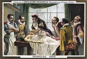 Patient Prints: Ambroise Pare, 16th-century French military surgeon, (19th century)