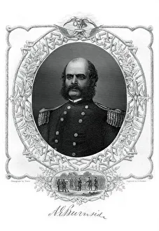 Stodart Prints: Ambrose Burnside, Union Army general in the American Civil War