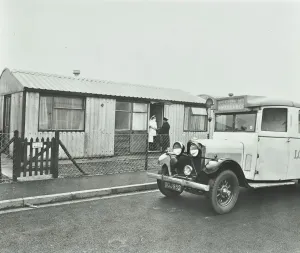 Ambulance delivering a cylinder of gas, Woolwich, London, 1946