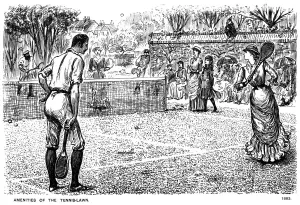 Amenities of the Tennis Lawn, 1883 (1891). Artist: George du Maurier Amenities of the Tennis Lawn, 1883 (1891). Artist: George du Maurier