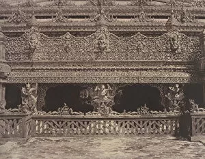Buddhism Collection: Amerapoora: Part of Balcony on the South Side of Maha-oung-meeay-liy-mhan Kyoung, 1855
