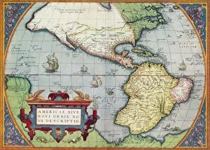 America, or the New World: From the Theatrum Orbis Terrarum by Abraham Ortelius, 1570, 1570