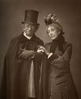 American actors James Lewis and Ann Gilbert in A Night Off, 1886. Artist: Barraud American actors James Lewis and Ann Gilbert in A Night Off, 1886. Artist: Barraud
