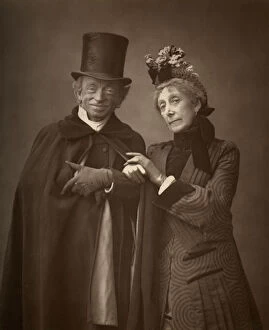 Barraud Gallery: American actors James Lewis and Ann Gilbert in A Night Off, 1886. Artist: Barraud