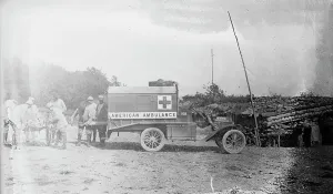 Headquarters Prints: American Ambulance near Verdun, between c1915 and 1918. Creator: Bain News Service